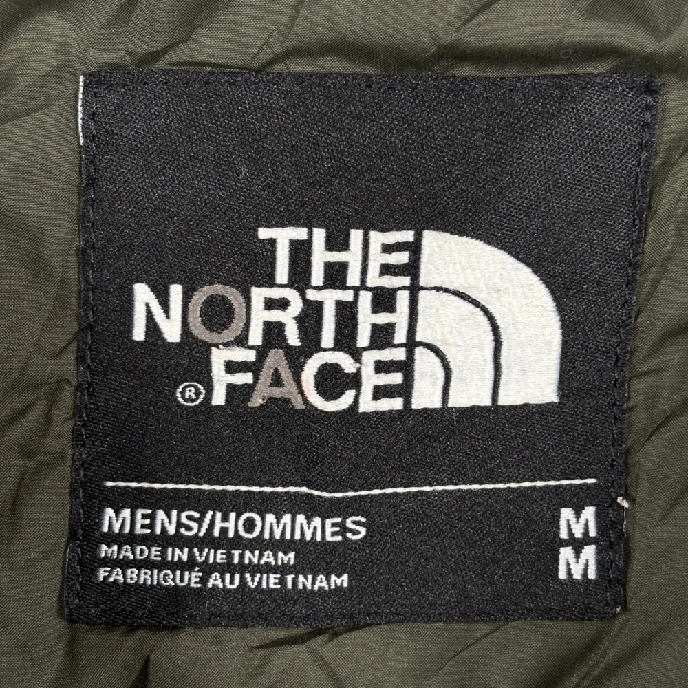 The North Face Jacket Mens Medium Green Quilted Insulated Full Zip Bomber